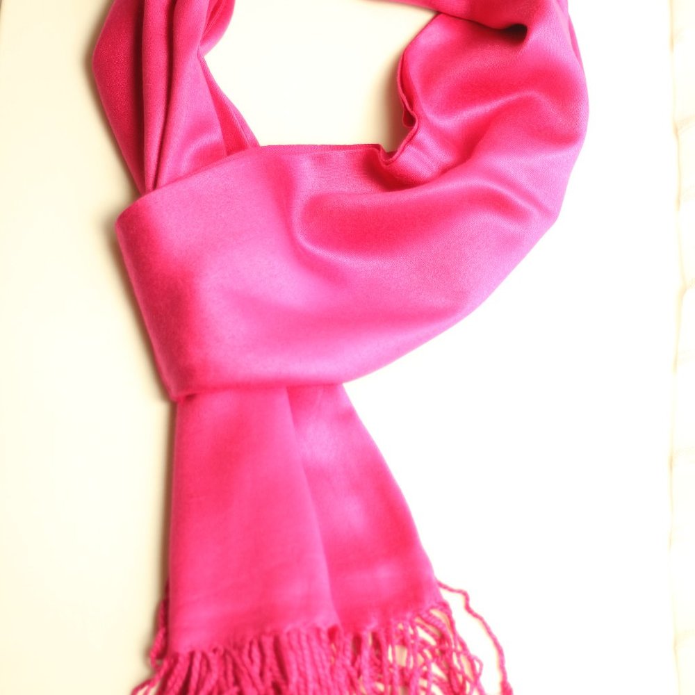 2 NWT Fuschia Pink & Purple Style Pashmina